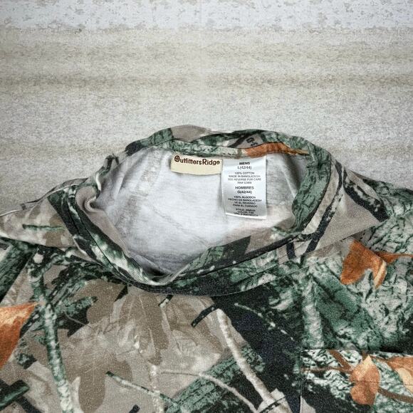 Vintage 90s Fusion 3D Hunting Camo Shirt Mens L Woodland Cotton Long Sleeve - Picture 3 of 4